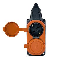 Колодка удлинителя 2-м с заземл. 16А IP44 каучук оранж. TOKOV TKE-C10-KK2-Z  Изображение Колодка удлинителя 2-м с заземл. 16А IP44 каучук оранж. TOKOV TKE-C10-KK2-Z