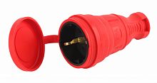 Разъем каучуковый R8-RED-IP44 с/з прямой 16А IP44 красн. Эра Б0044548  Изображение Разъем каучуковый R8-RED-IP44 с/з прямой 16А IP44 красн. Эра Б0044548