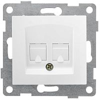 Механизм розетки телеф. 2-м RJ12 СП Bravo бел. GUSI С10Т2-001  Изображение Механизм розетки телеф. 2-м RJ12 СП Bravo бел. GUSI С10Т2-001