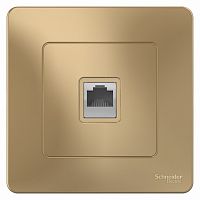 BLANCA скр. розетка телефонная RJ11, титан  BLNIS011004  Изображение BLANCA скр. розетка телефонная RJ11, титан  BLNIS011004