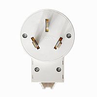 Вилка для плиты 2P+E 32А 250В бел. Universal 5311  Изображение Вилка для плиты 2P+E 32А 250В бел. Universal 5311