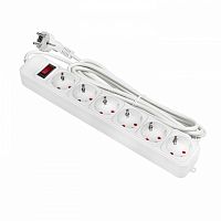Сетевой фильтр 6*3м 16А/3,2кВт с выкл. c/з ПВС 3х1,0 Блокбастер XL EKF PROxima UFA16-310-6-03  Изображение Сетевой фильтр 6*3м 16А/3,2кВт с выкл. c/з ПВС 3х1,0 Блокбастер XL EKF PROxima UFA16-310-6-03