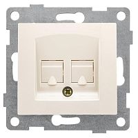 Механизм розетки телеф. 2-м RJ12 СП Bravo беж. GUSI С10Т2-003  Изображение Механизм розетки телеф. 2-м RJ12 СП Bravo беж. GUSI С10Т2-003