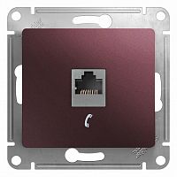 Механизм розетки телеф. 1-м Glossa RJ11 баклажан.  GSL001181T  Изображение Механизм розетки телеф. 1-м Glossa RJ11 баклажан.  GSL001181T