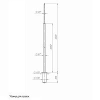 Молниеотвод 4м-К165/108 оцинк. + порошк. окраска Пересвет 00-004804  Изображение Молниеотвод 4м-К165/108 оцинк. + порошк. окраска Пересвет 00-004804