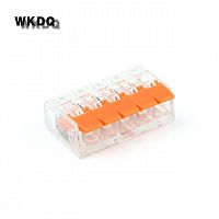 Клемма монтажная СМК 5 отверстий 0.2-4.0 мм2 (100 шт.) 221-415  400V/32A рычажковая  WE WONKE ELECTRIC  Изображение Клемма монтажная СМК 5 отверстий 0.2-4.0 мм2 (100 шт.) 221-415  400V/32A рычажковая  WE WONKE ELECTRIC