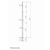 Молниеотвод 4м-К80/57 оцинк. Пересвет 00-004017  Изображение Молниеотвод 4м-К80/57 оцинк. Пересвет 00-004017