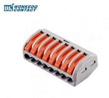 Клемма монтажная СМК 8 отверстий 2,5мм2 (100 шт.) 222-418 рычажковая 450V/32A WONKE ELECTRIC  Изображение Клемма монтажная СМК 8 отверстий 2,5мм2 (100 шт.) 222-418 рычажковая 450V/32A WONKE ELECTRIC