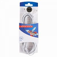 Удлинитель телефонный FD-6113 6Р-4С 5м бел. блист. Rexant 06-3210  Изображение Удлинитель телефонный FD-6113 6Р-4С 5м бел. блист. Rexant 06-3210