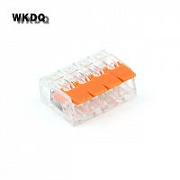 Клемма монтажная СМК 4 отверстия 0.2-4.0 мм2 (100 шт.) 221-414  400V/32A рычажковая  WE WONKE ELECTRIC  Изображение Клемма монтажная СМК 4 отверстия 0.2-4.0 мм2 (100 шт.) 221-414  400V/32A рычажковая  WE WONKE ELECTRIC