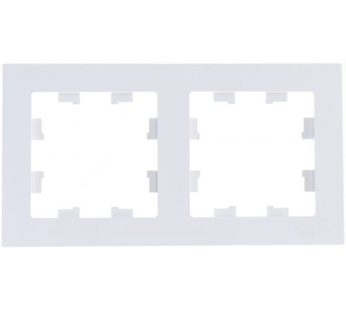 Рамка двухпостовая ATLASDESIGN универсальная белый ATN000102 Изображение Рамка двухпостовая ATLASDESIGN универсальная белый ATN000102