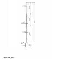 Молниеотвод 4м-К110/76 оцинк. Пересвет 00-004021  Изображение Молниеотвод 4м-К110/76 оцинк. Пересвет 00-004021