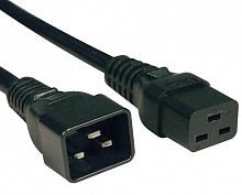 Кабель питания PWC-IEC19-IEC20-1.0-BK IEC 320 C19 -IEC 320 C20 (3х1.5) 16А прямая вилка 1м Hyperline 248703  Изображение Кабель питания PWC-IEC19-IEC20-1.0-BK IEC 320 C19 -IEC 320 C20 (3х1.5) 16А прямая вилка 1м Hyperline 248703