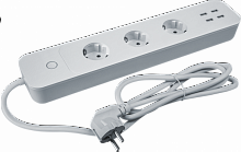 Удлинитель с управлением по WI-FI 3х1.5м +4USB NSH-PE-01 с заземл. 16А бел. Smart Home Navigator 14557  Изображение Удлинитель с управлением по WI-FI 3х1.5м +4USB NSH-PE-01 с заземл. 16А бел. Smart Home Navigator 14557