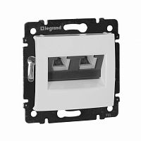 Механизм розетки телеф. 1-м СП Valena RJ11 + RJ11 бел. Leg 774439  Изображение Механизм розетки телеф. 1-м СП Valena RJ11 + RJ11 бел. Leg 774439