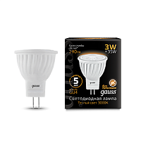 Лампа светодиодная LED 3вт 230в GU4 теплый Gauss  132517103 (упак.10 шт.)  Изображение Лампа светодиодная LED 3вт 230в GU4 теплый Gauss  132517103 (упак.10 шт.)