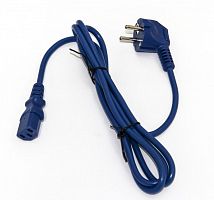Кабель питания компьютера PWC-IEC13-SHM-5.0-BL (Schuko+C13) (3х1.0) 10А угловая вилка 5м син. Hyperline  Изображение Кабель питания компьютера PWC-IEC13-SHM-5.0-BL (Schuko+C13) (3х1.0) 10А угловая вилка 5м син. Hyperline