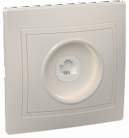 КВАРТА Розетка 1местн. телефон. кремовый  ETK10-K33-DM  Изображение КВАРТА Розетка 1местн. телефон. кремовый  ETK10-K33-DM