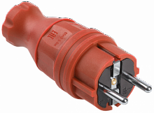 ВБп3-1-0м Вилка прямая ОМЕГА IP44 красная IEK каучук  упак.:30  PKR01-016-2-K04  Изображение ВБп3-1-0м Вилка прямая ОМЕГА IP44 красная IEK каучук  упак.:30  PKR01-016-2-K04