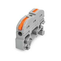 Клемма проходная СМК 222-2411 на DIN-рейку КВТ 87640  Изображение Клемма проходная СМК 222-2411 на DIN-рейку КВТ 87640