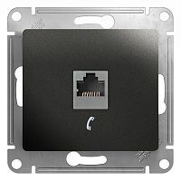 Glossa Антрацит Розетка телефонная RJ11  упак.:10  GSL000781T  Изображение Glossa Антрацит Розетка телефонная RJ11  упак.:10  GSL000781T