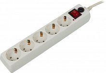 Удлинитель с сетевым фильтром 5х10м с заземл. 10А IP20 500SH-10-W 2.2кВт CCA бел. BURO 992302  Изображение Удлинитель с сетевым фильтром 5х10м с заземл. 10А IP20 500SH-10-W 2.2кВт CCA бел. BURO 992302