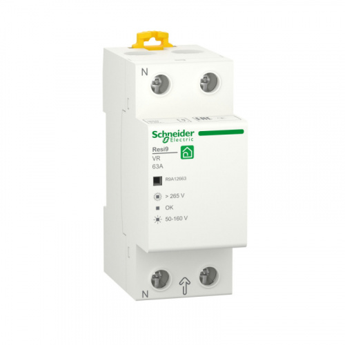 Schneider Electric RESI9 Реле напряжения 63А 1P+N 230В 50Гц Изображение Schneider Electric RESI9 Реле напряжения 63А 1P+N 230В 50Гц