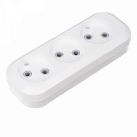 Колодка 3 гнезда без заземл. Rexant 11-8703  Изображение Колодка 3 гнезда без заземл. Rexant 11-8703