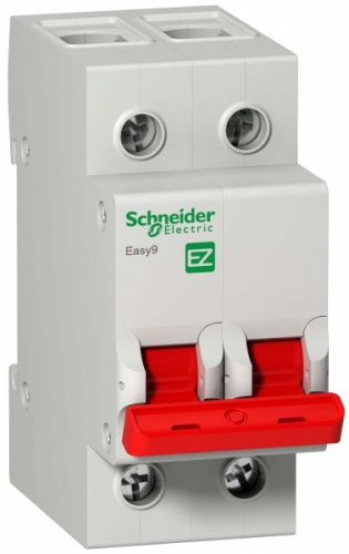 Schneider Electric EASY 9 Выключатель нагрузки 2P 100А Изображение Schneider Electric EASY 9 Выключатель нагрузки 2P 100А