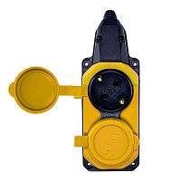 Колодка удлинителя 2-м с заземл. 16А IP44 каучук желт. TOKOV TKE-C07-KK2-Z  Изображение Колодка удлинителя 2-м с заземл. 16А IP44 каучук желт. TOKOV TKE-C07-KK2-Z