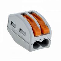 Клемма СМК 222-412 с рычагом 2 отверстия 0,08-2,5(4,0) мм2 EKF PROxima plc-smk-412  Изображение Клемма СМК 222-412 с рычагом 2 отверстия 0,08-2,5(4,0) мм2 EKF PROxima plc-smk-412