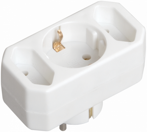 Тройник Т-01/01-2 --1круглое+2плоских места ИЭК WTP10-16-21 Изображение Тройник Т-01/01-2 --1круглое+2плоских места ИЭК WTP10-16-21